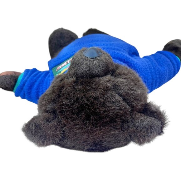 L.L. Bean Plush Bear 17" With Blue Fleece Jacket By Douglas Co Polyester Fibers - Picture 7 of 10